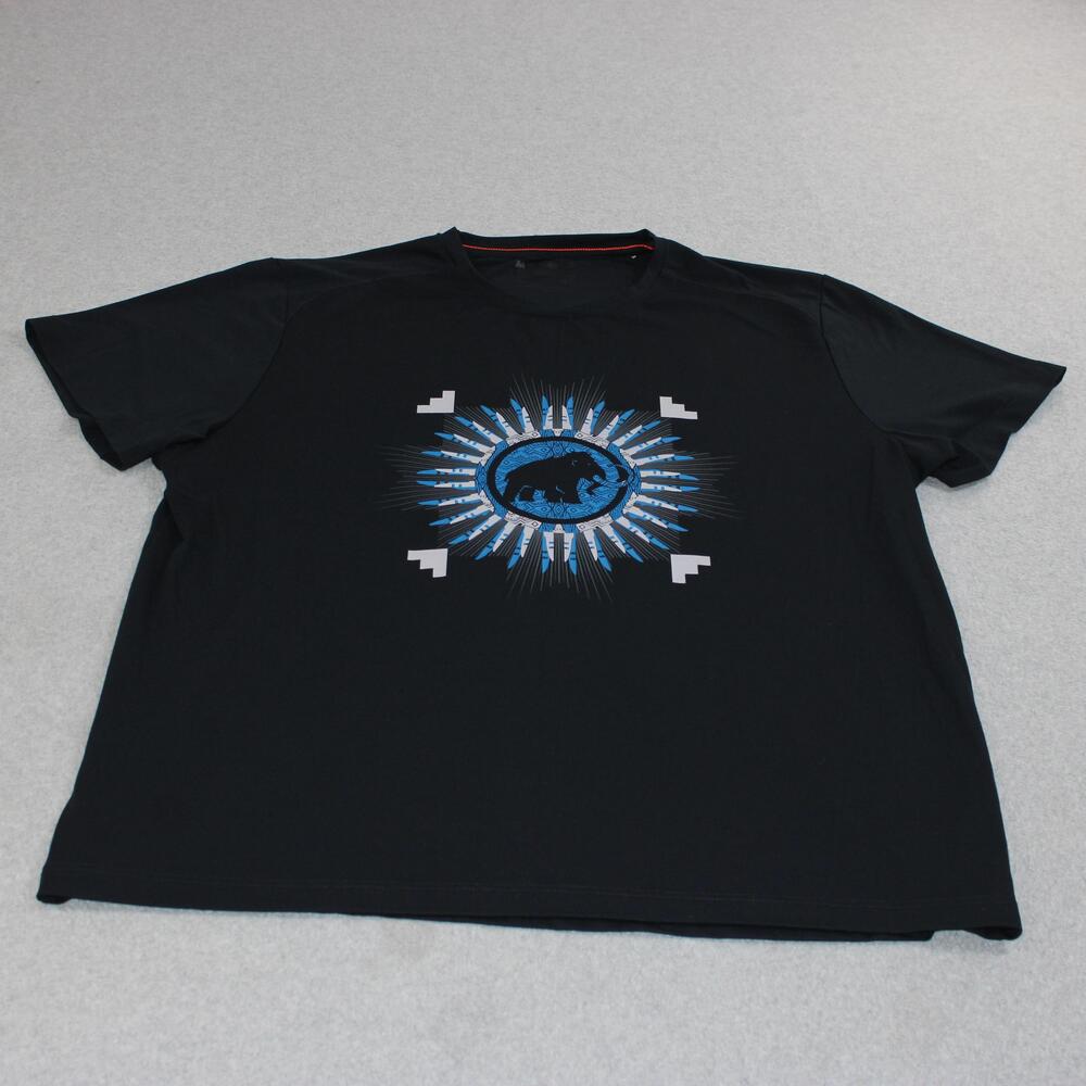 Mammut Shirt Mens 2XL Black Graphic Mammoth Short Sleeve Hiking Outdoor Tee